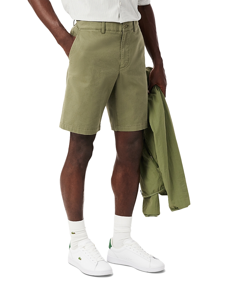 Lacoste Regular Fit Stretch Cotton Blend Chino Bermuda Shorts