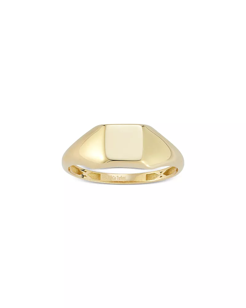 Bloomingdale's Fine Collection Square Signet Ring in 14K Yellow Gold