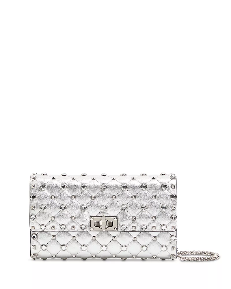 Valentino Garavani Rockstud Spike Chain Quilted Leather Crossbody Bag