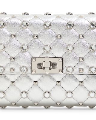 Rockstud Spike Chain Quilted Leather Crossbody Bag