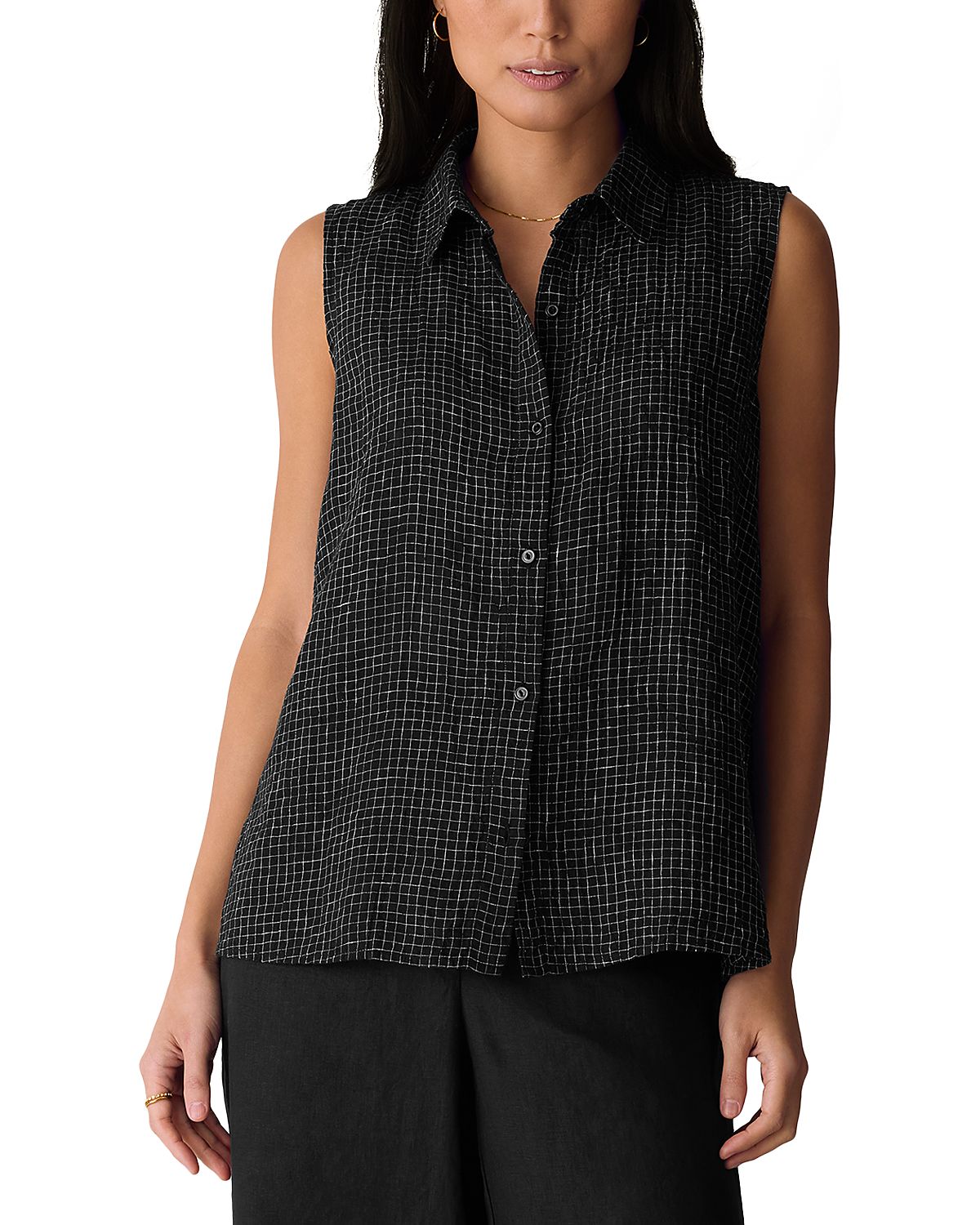 Eileen Fisher Classic Collar Linen Shirt