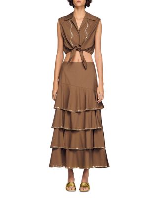 Rhinestone Cropped Shirt