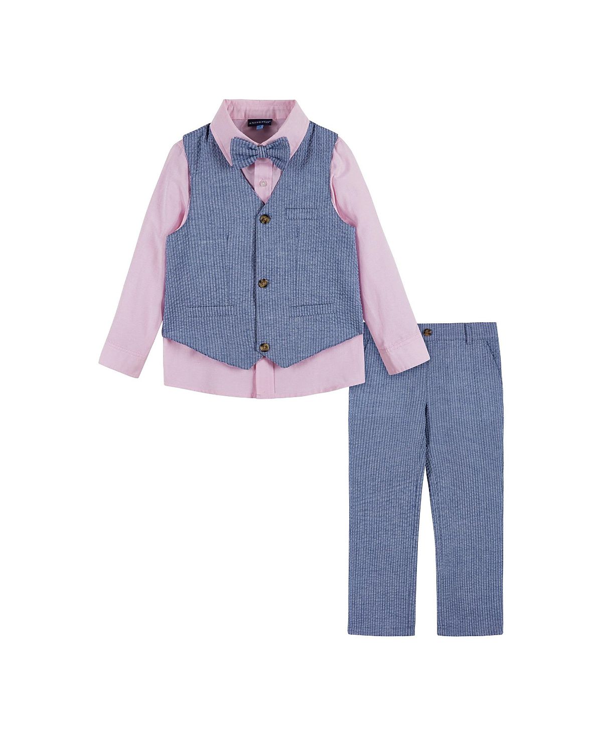 Andy & Evan Boys' Seersucker Vest Suit Set - Little Kid, Big Kid