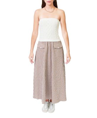  Women's Laurel Cable Gingham Twofor Dress