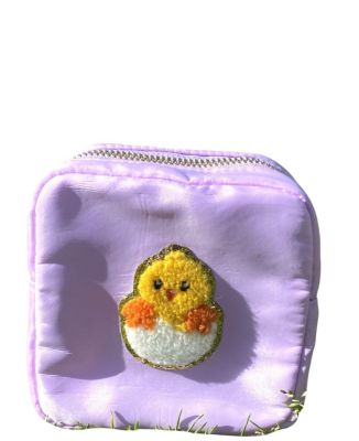 Girls' Nylon Pouch with Easter Patches, Medium