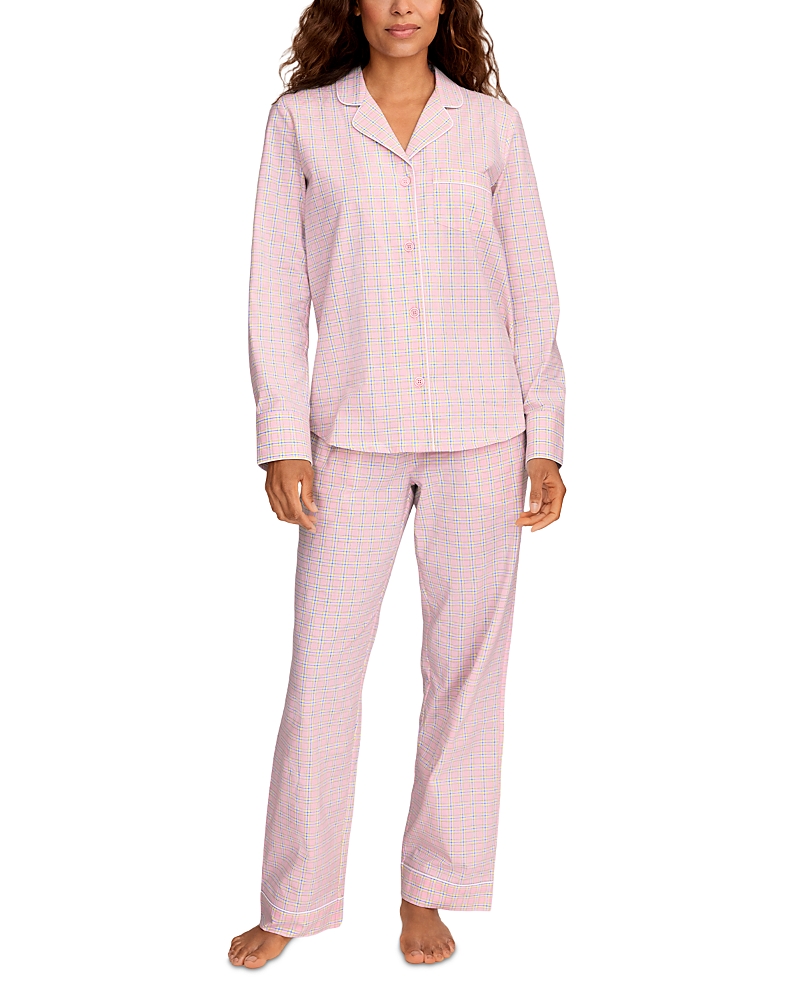 Petite Plume Woven Twill Plaid Classic Pajama Set