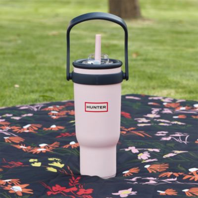 Hunter SwiftSip 40oz. Hydration Stainless Steel Screw Top Tumbler with Flip Carry Handle and Silicone Straw