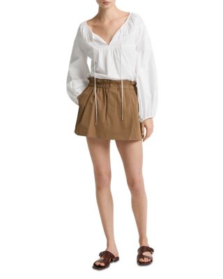 Shirred Long Sleeve Top