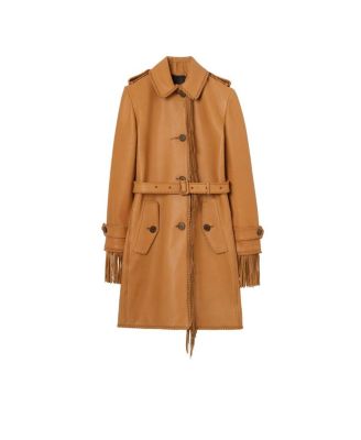  Short Fringed Leather Car Coat