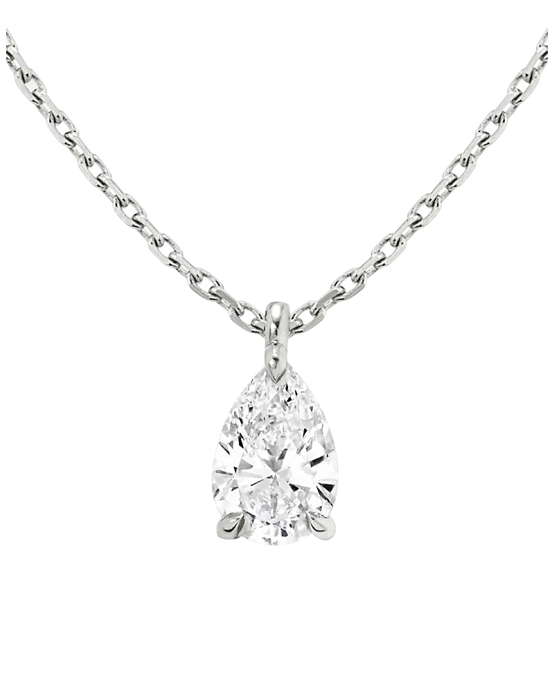 Vrai Solitaire Pendant in 14K Gold, 0.75ctw Pear Lab Grown Diamond