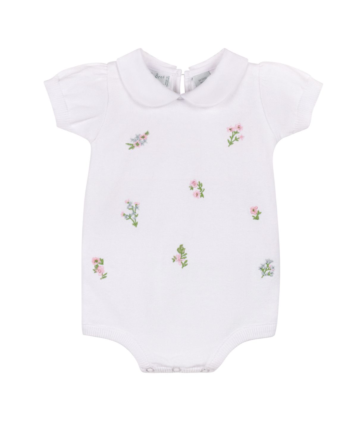 Feltman Brothers Girls' Embroidered Garden Knit Romper - Baby