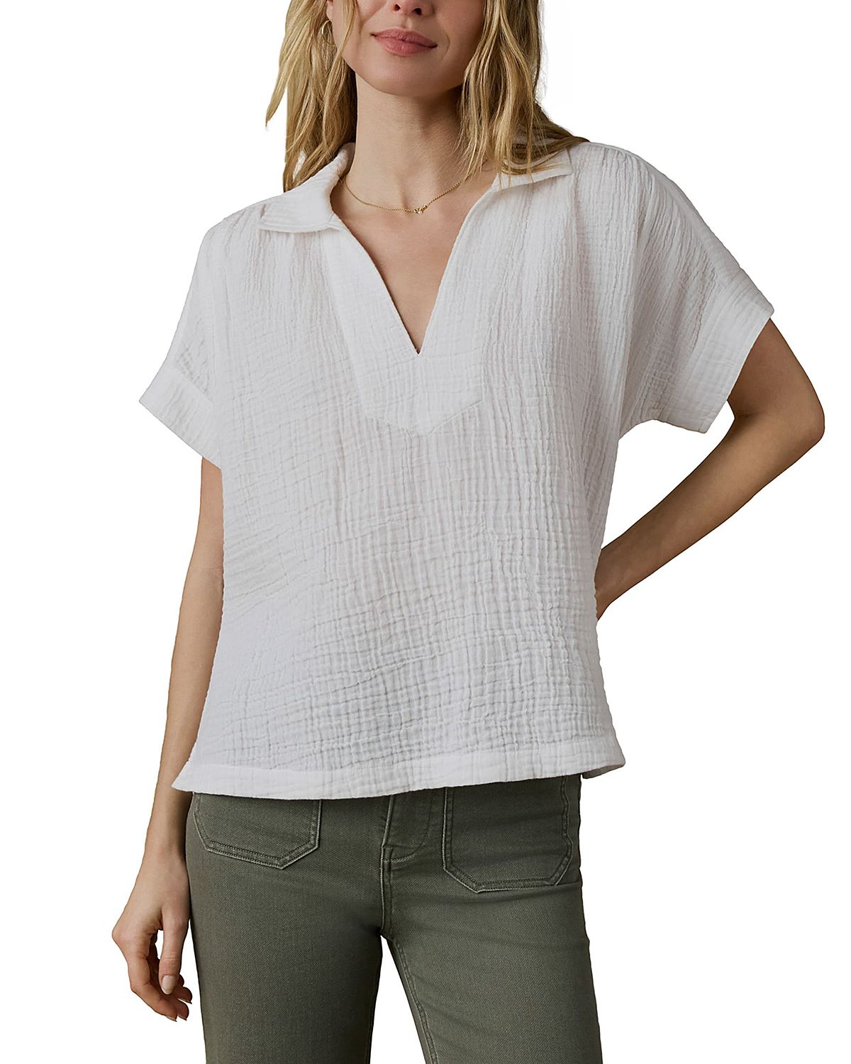 Faherty Dune Cotton Gauze Zoe Top