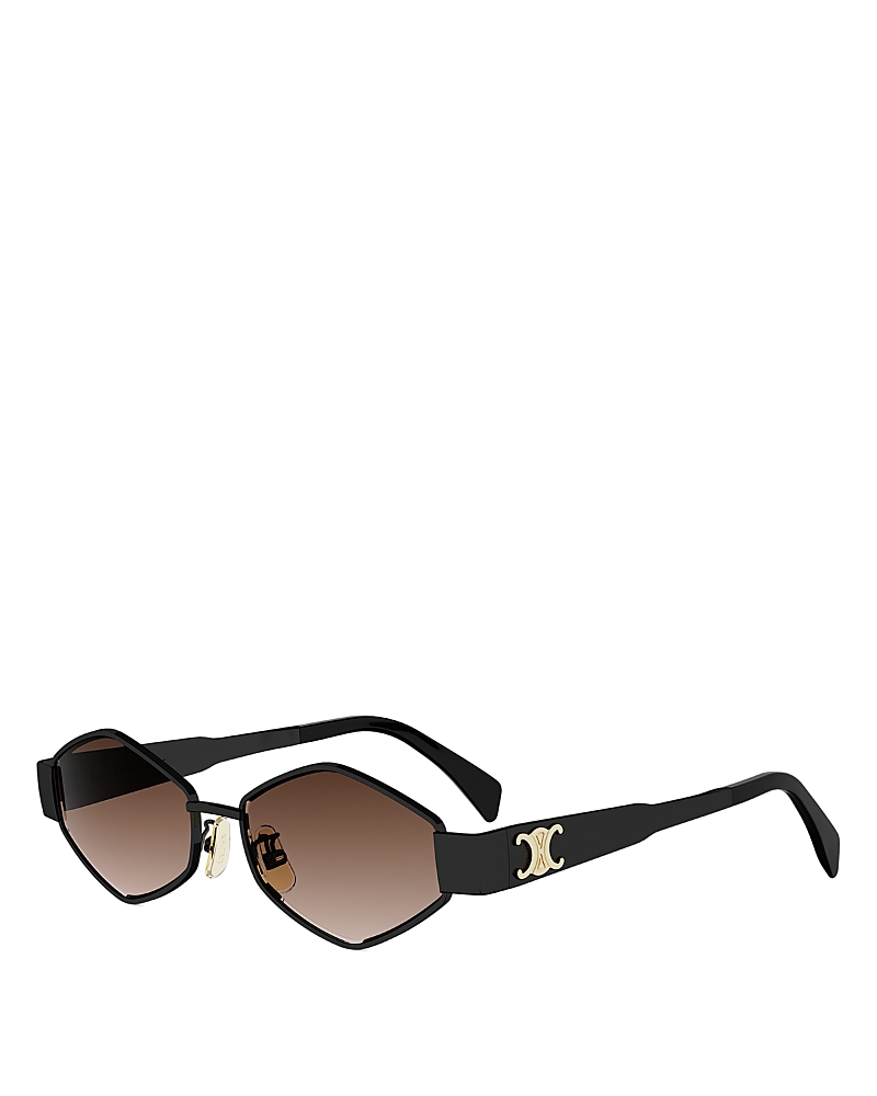 Celine Metal Triomphe Geometric Sunglasses, 54mm