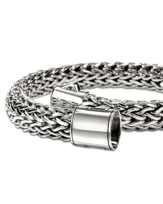 Sterling Silver Icon Woven Link Bracelet, 10.5mm