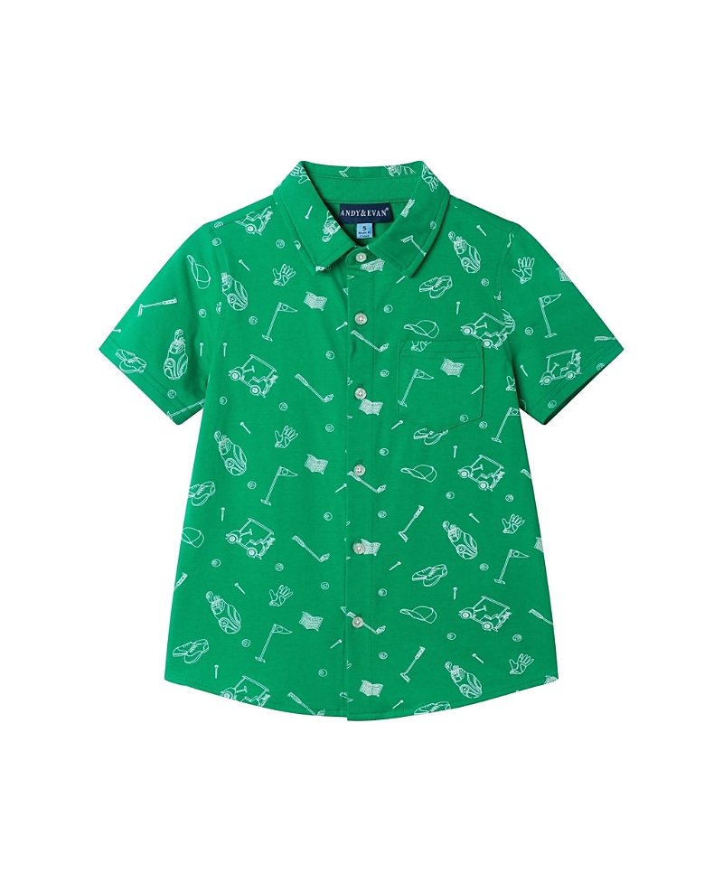 Andy & Evan Boys' Knit Buttondown - Little Kid, Big Kid