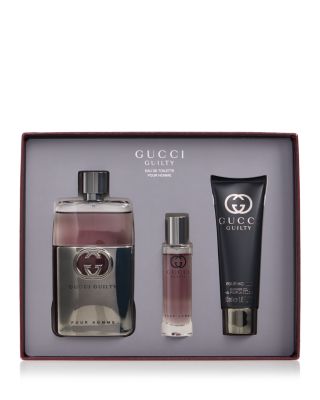 Guilty Pour Homme Eau de Toilette for Men and Shower Gel Trio Gift Set ($189 value)