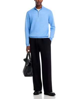 Saratoga Striped Quarter Zip Sweater