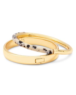 Classic Stone Hinged Duo Bracelet, Set of 2