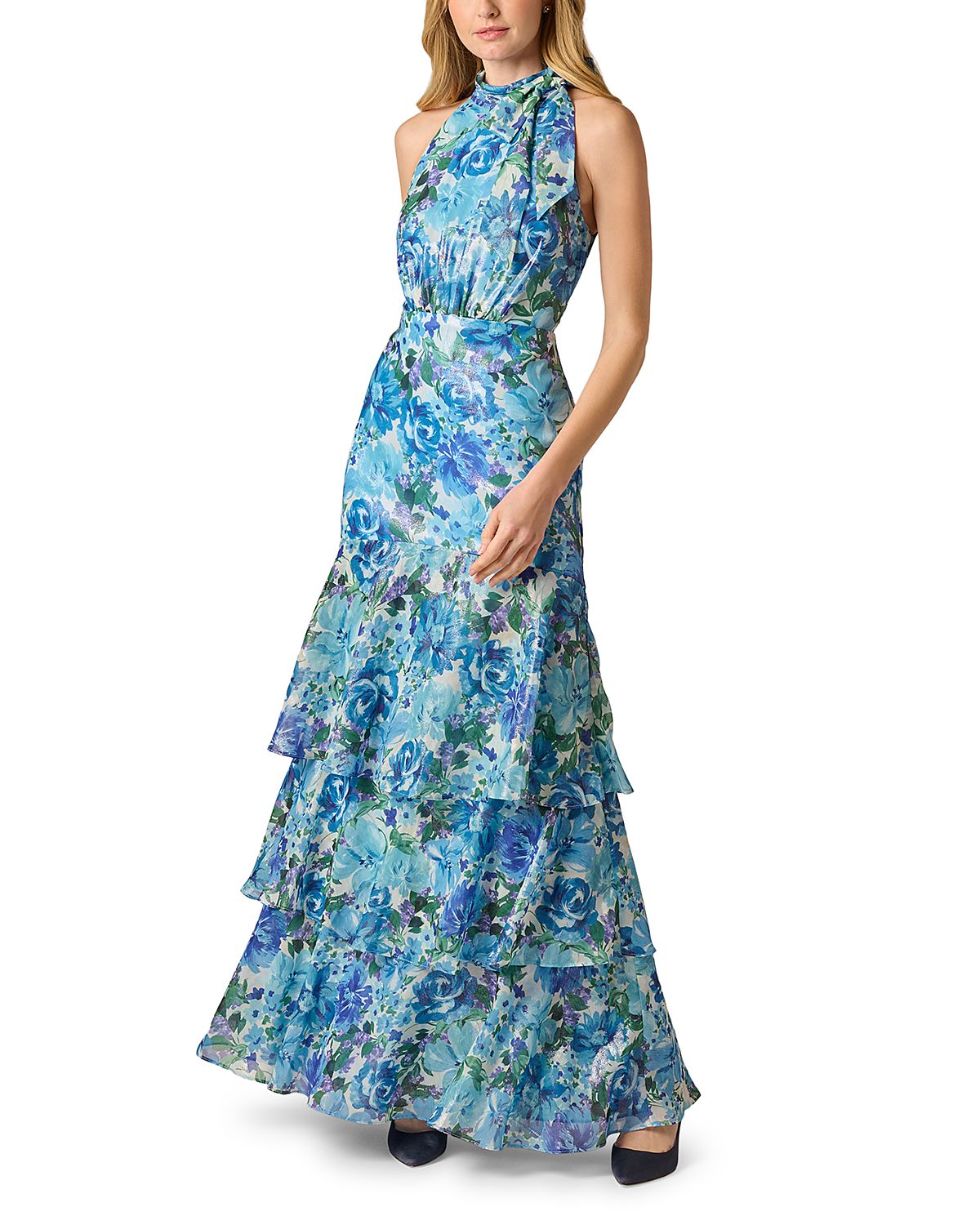 Adrianna Papell Glazed Chiffon Gown