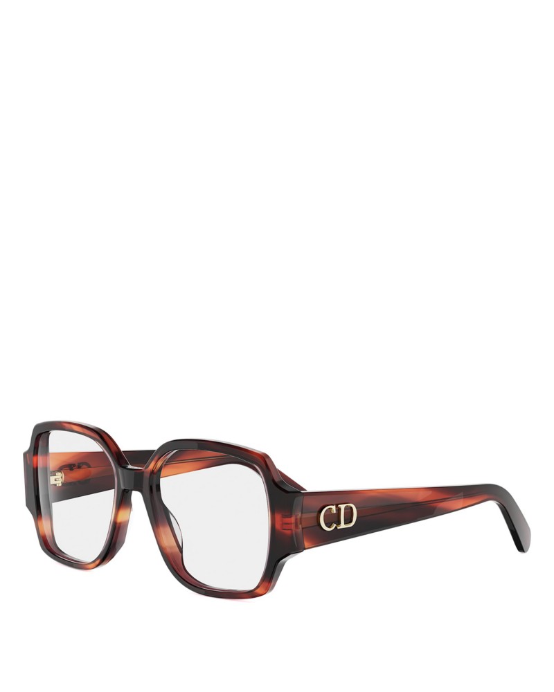 Dior DiorGlowO S3I Rectangular Eyeglasses, 53mm in Red