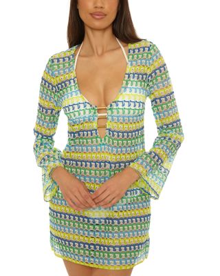 Becca by Rebecca Virtue Utopia Crochet Tunic Swim Cover-Up