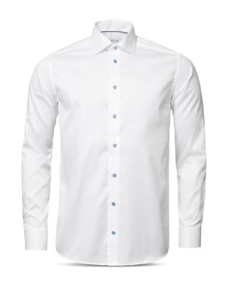 Contemporary Fit Light Blue Details Signature Twill Shirt