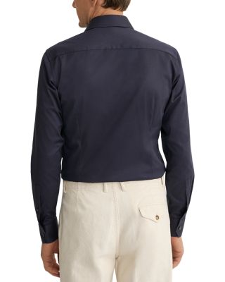 Contemporary Fit Solid Signature Twill Shirt