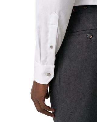 Slim Fit Grey Details Signature Twill Shirt