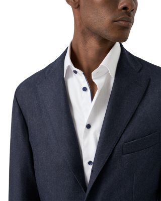 Contemporary Fit Navy Details Signature Twill Shirt