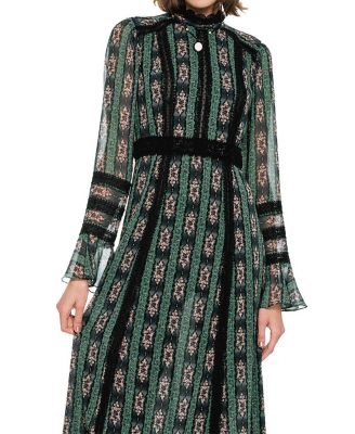 Cameo Stripe Print Maxi Dress