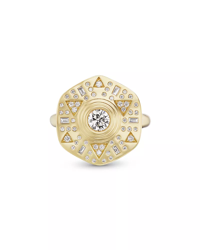 Harwell Godfrey 18K Yellow Gold Stardust Diamond Ring