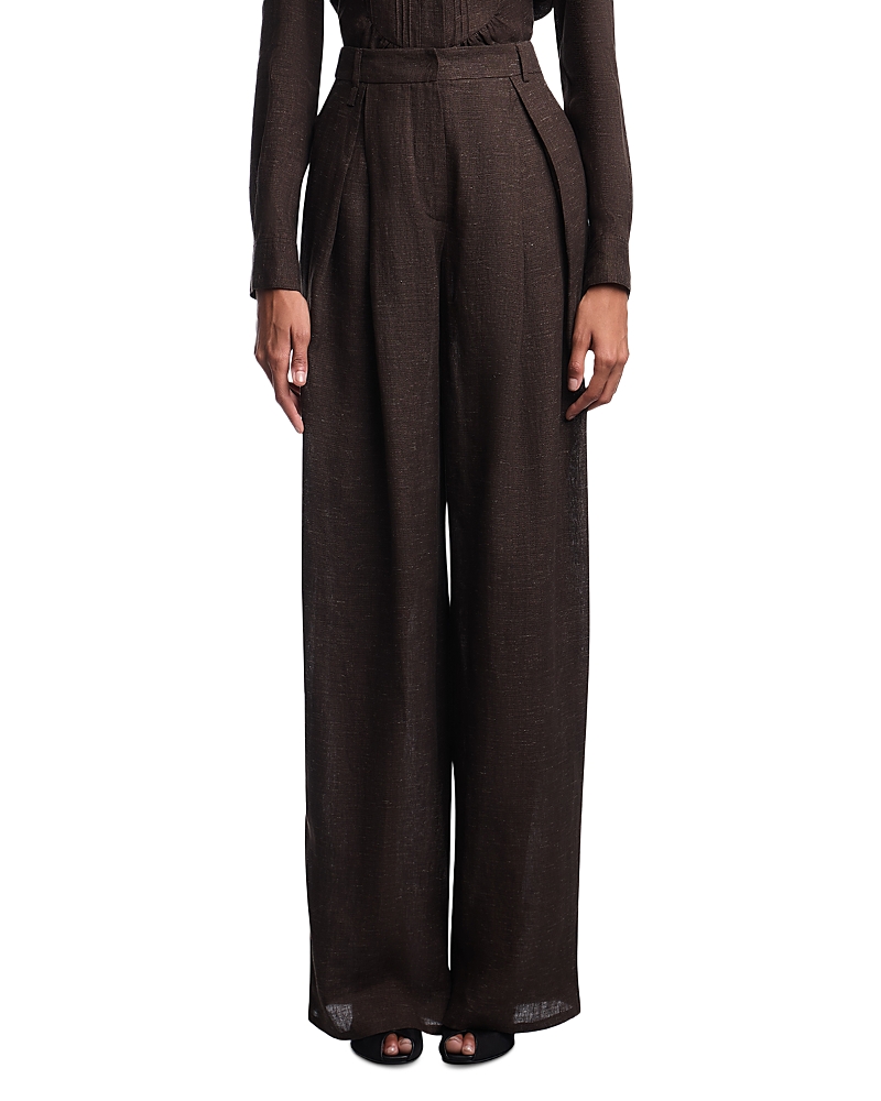 Emporio Armani Linen Blend Chambray Trousers