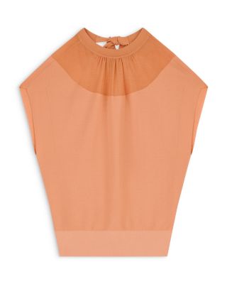 Dolman Cap Sleeve Ribbed Knit Top