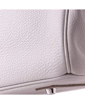 Birkin 40 Handbag Grey Togo with Palladium Hardware