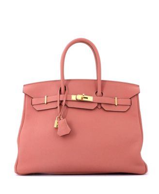 Birkin 35 Handbag Pink Togo with Gold Hardware