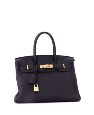 Birkin 30 Handbag Black Togo with Gold Hardware