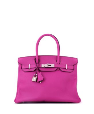 Birkin 30 Handbag Pink Epsom with Palladium Hardware