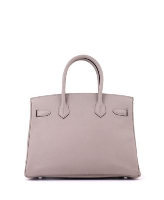 Birkin 30 Handbag Grey Epsom with Palladium Hardware