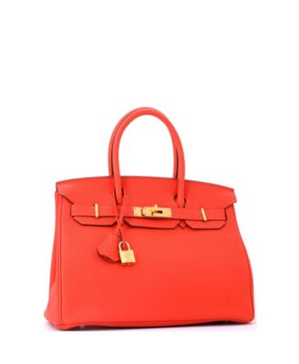 Birkin 30 Handbag Orange Togo with Gold Hardware