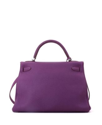 Kelly 32 Handbag Purple Togo with Palladium Hardware