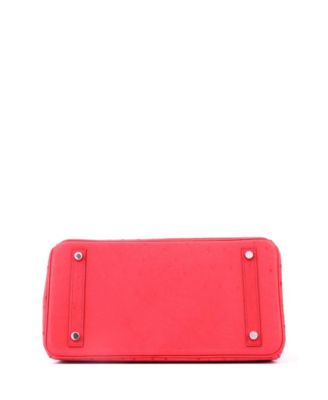 Birkin 30 Handbag Pink Ostrich with Palladium Hardware