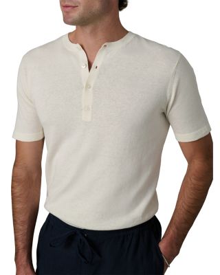 Short Sleeve Linen & Cotton Henley