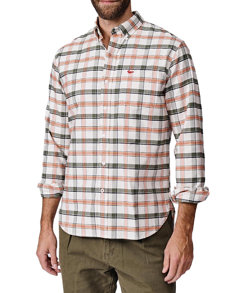 Aubin Merton Brushed Oxford Button Down Shirt