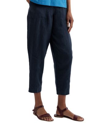 Seasalt Cornwall Saltings Linen Cropped Trousers — trouser