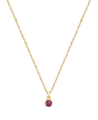 Girls' 14K Gold Birthstone Necklace - Little Kid, Big Kid