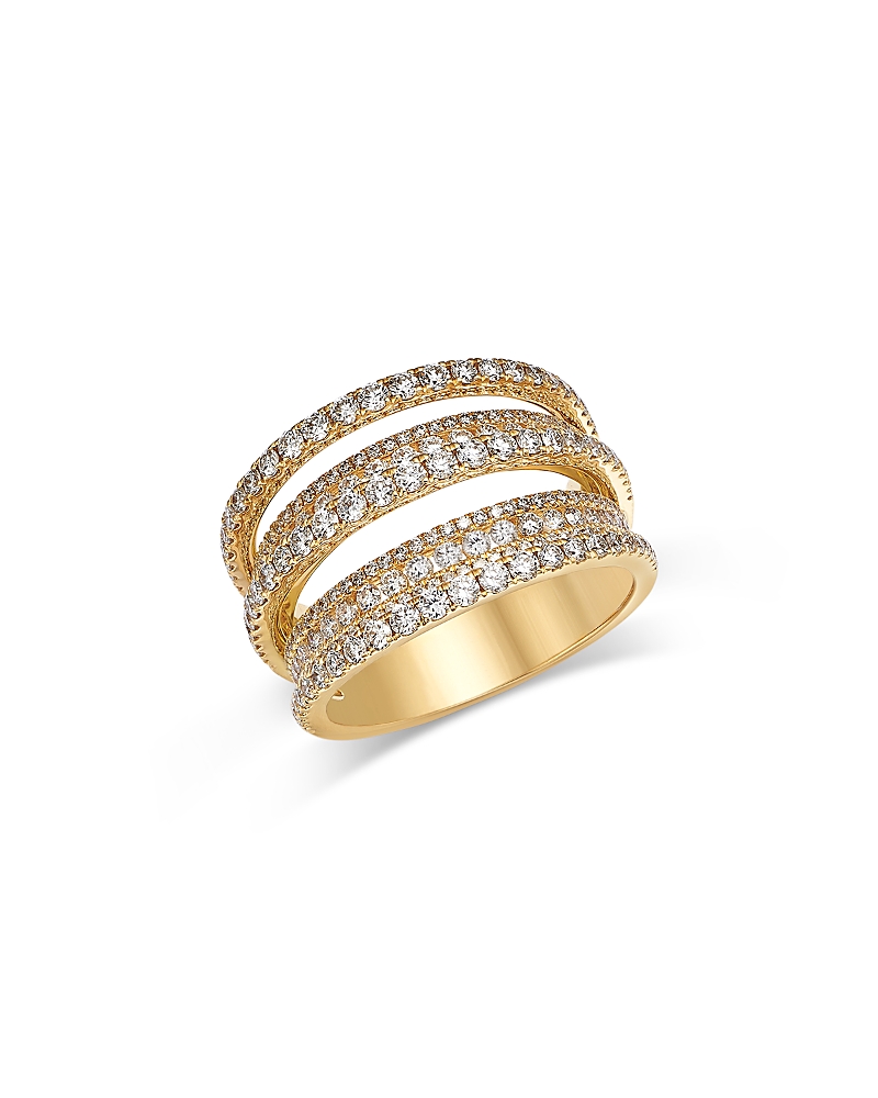 Bloomingdale's Fine Collection Diamond Multirow Statement Ring in 14K Yellow Gold, 1.65 tcw