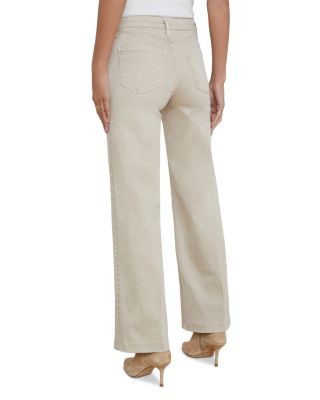 Scottie High Rise Wide Leg Jeans in Biscuit