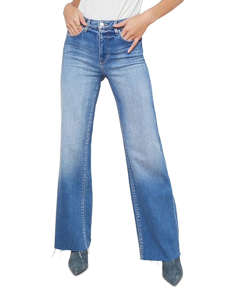 L'Agence Scottie High Rise Wide Leg Jeans in Hayward