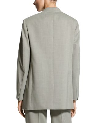 Relaxed Slash Wool Blend Blazer