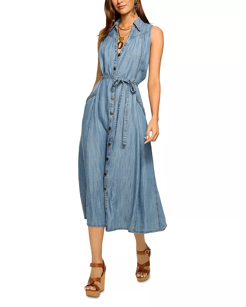 Ramy Brook Clover Sleeveless Shirt Dress